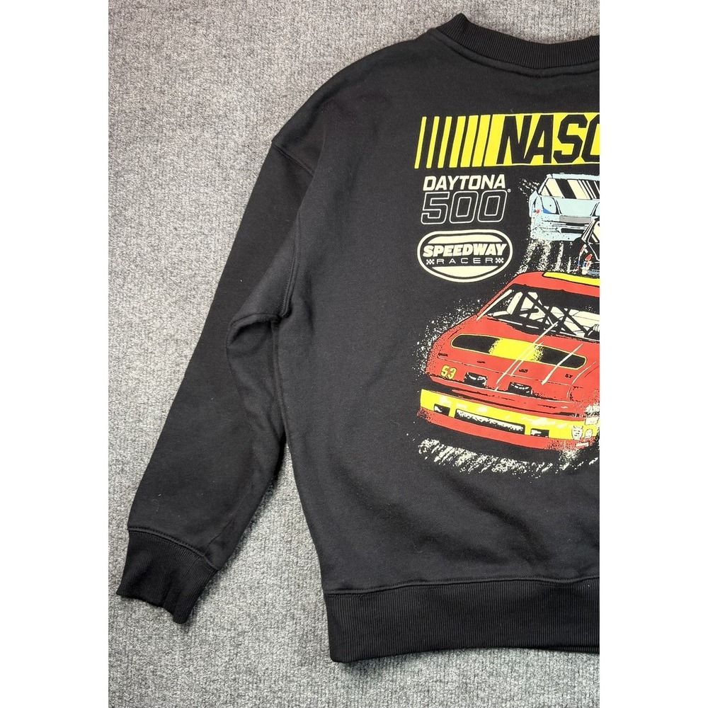 NASCAR Daytona 500 Youth Large Crewneck Sweatshirt‎ Black Size 10/12 - Picture 6 of 11